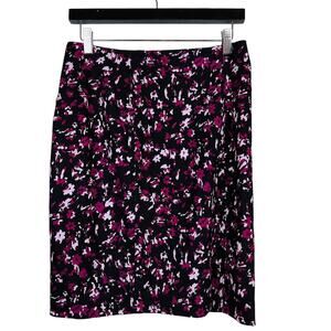Lysse Mod Floral Print Skirt Knee Stretch - M